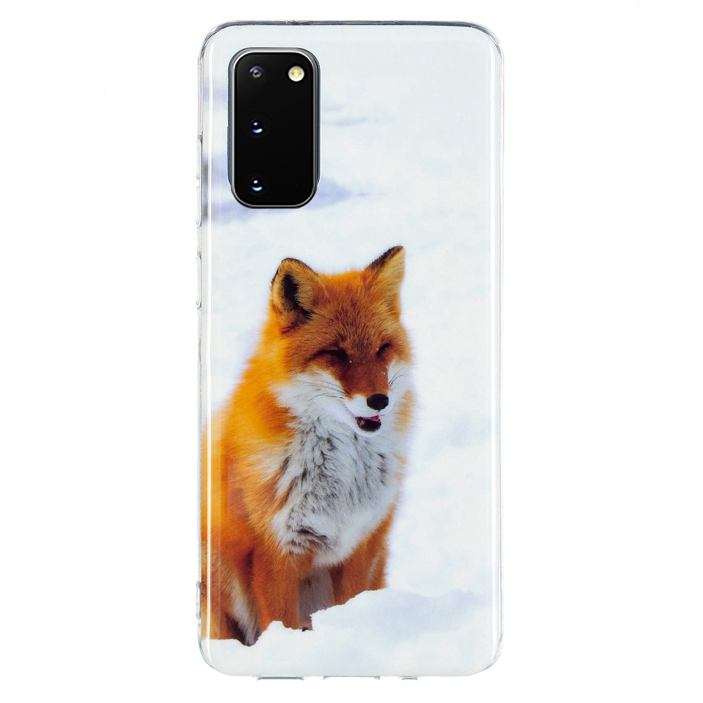 Glow in The Dark Noctilucent Shockproof Lightweight Soft TPU Cover Cell Phone Case for Samsung Galaxy S20 4G/S20 5G - Fox