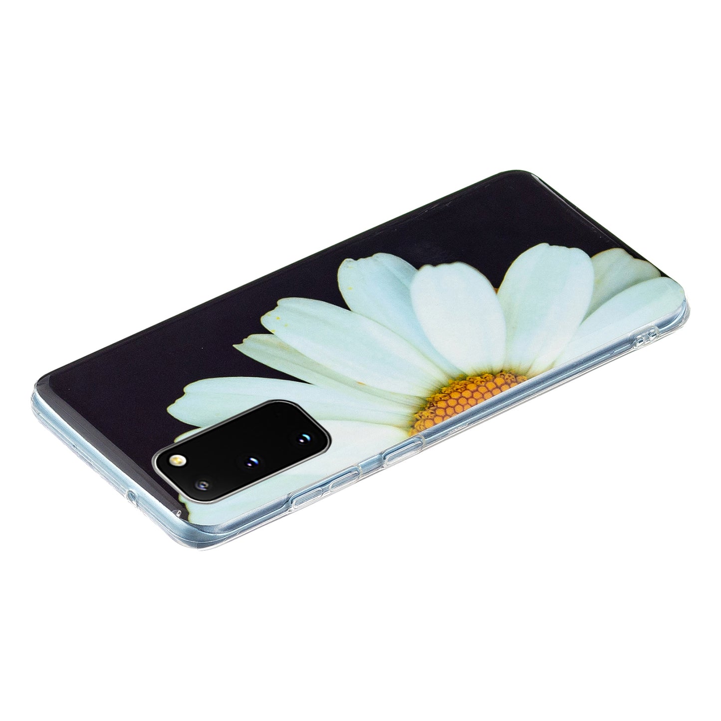 Glow in The Dark Noctilucent Shockproof Lightweight Soft TPU Cover Cell Phone Case for Samsung Galaxy S20 4G/S20 5G - Daisy