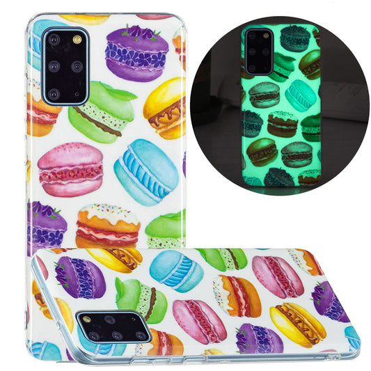 Noctilucent Lightweight Slim Stylish Soft TPU Glow in The Dark Cover Shockproof Cell Phone Case for Samsung Galaxy S20 Plus 4G/5G - Hamburg