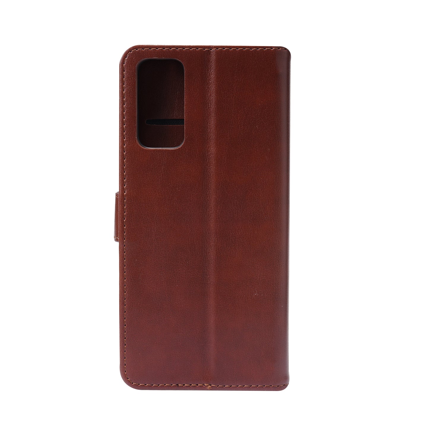 Magnetic Clasp Wallet Stand Splicing PU Leather Case Shell for Samsung Galaxy S20 FE 2022/S20 FE 4G/S20 FE 5G/S20 Lite - Brown