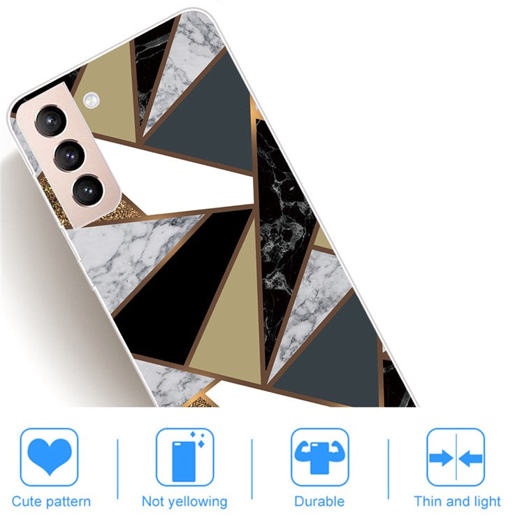 Marble Series Style A Flexible TPU Marble Pattern Printing Drop-proof Phone Shell Cover for Samsung Galaxy S22 5G - Style O
