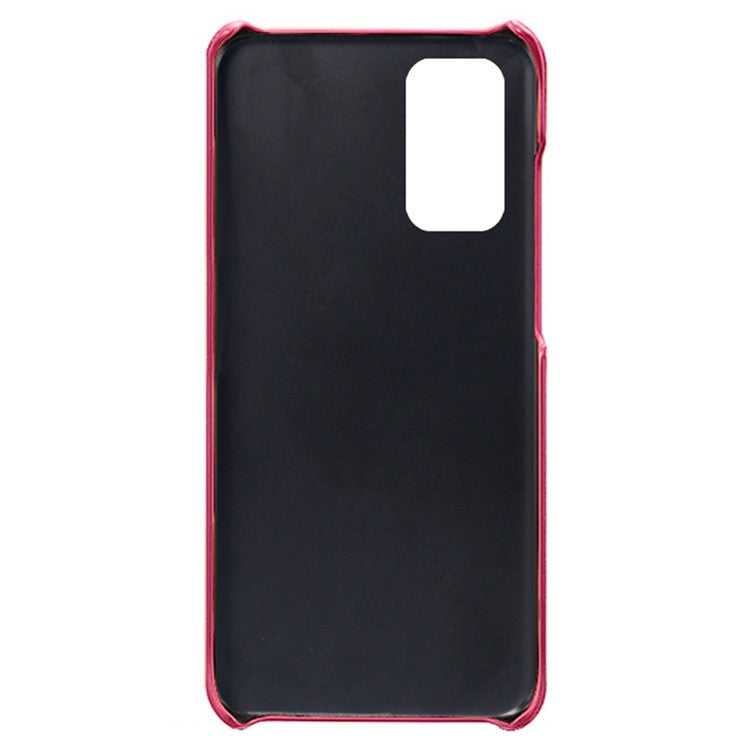 KSQ Durable Plastic+PU Leather Phone Case Phone Cover for Samsung Galaxy M52 5G - Rose