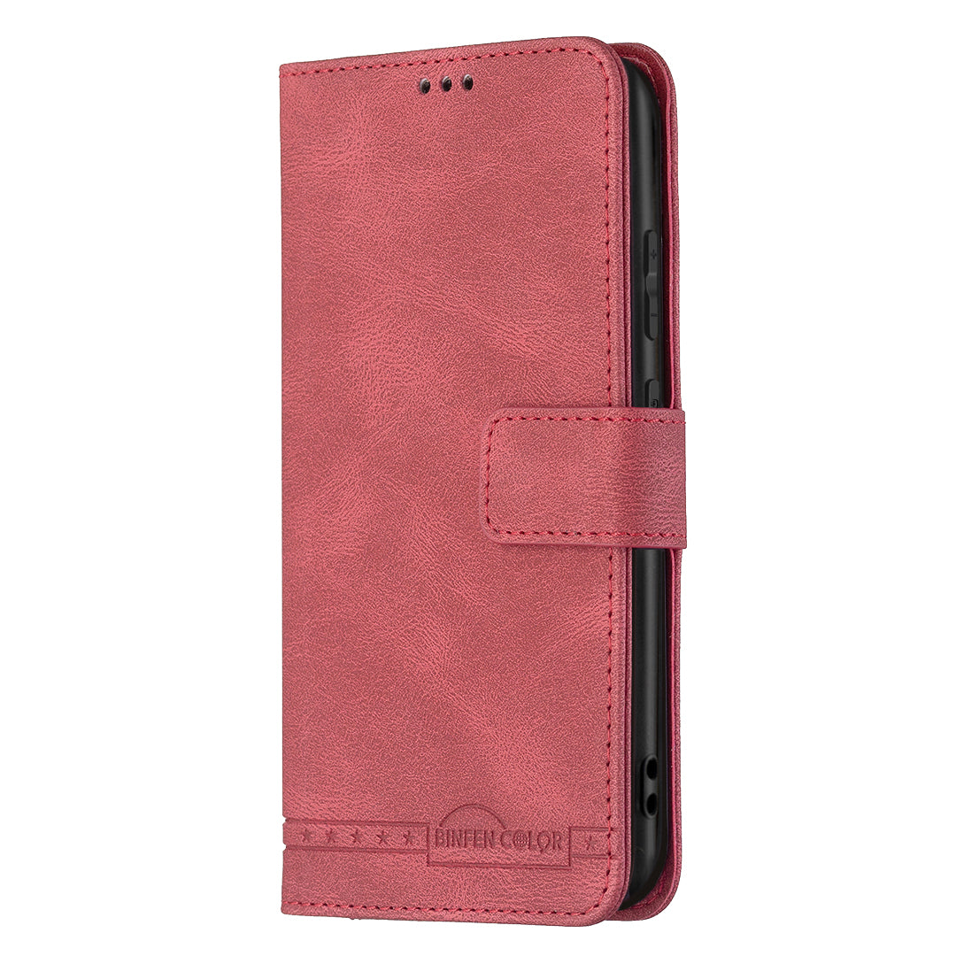 BINFEN COLOR BF09 RFID Blocking Anti-swiping Full Protection Leather Phone Wallet Case Stand Cover for Samsung Galaxy S20 4G/S20 5G - Red
