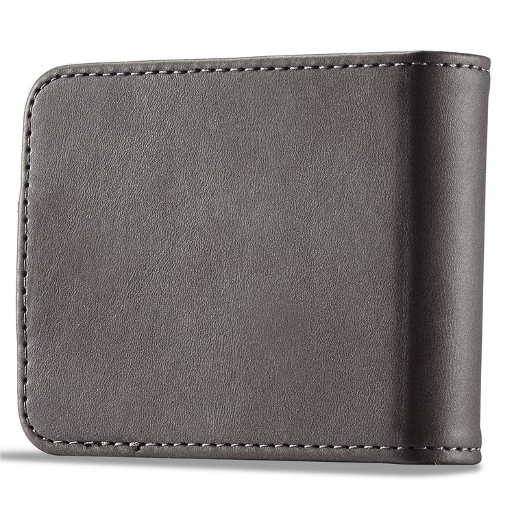 LC.IMEEKE Supporting Stand Card Slot Design Phone Cover PU Leather Folding Phone Case for Samsung Galaxy Z Flip3 5G - Grey