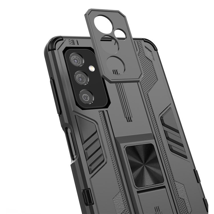 Hard PC + Soft TPU Hybrid Case Mobile Phone Cover with Kickstand for Samsung Galaxy M52 5G - Green