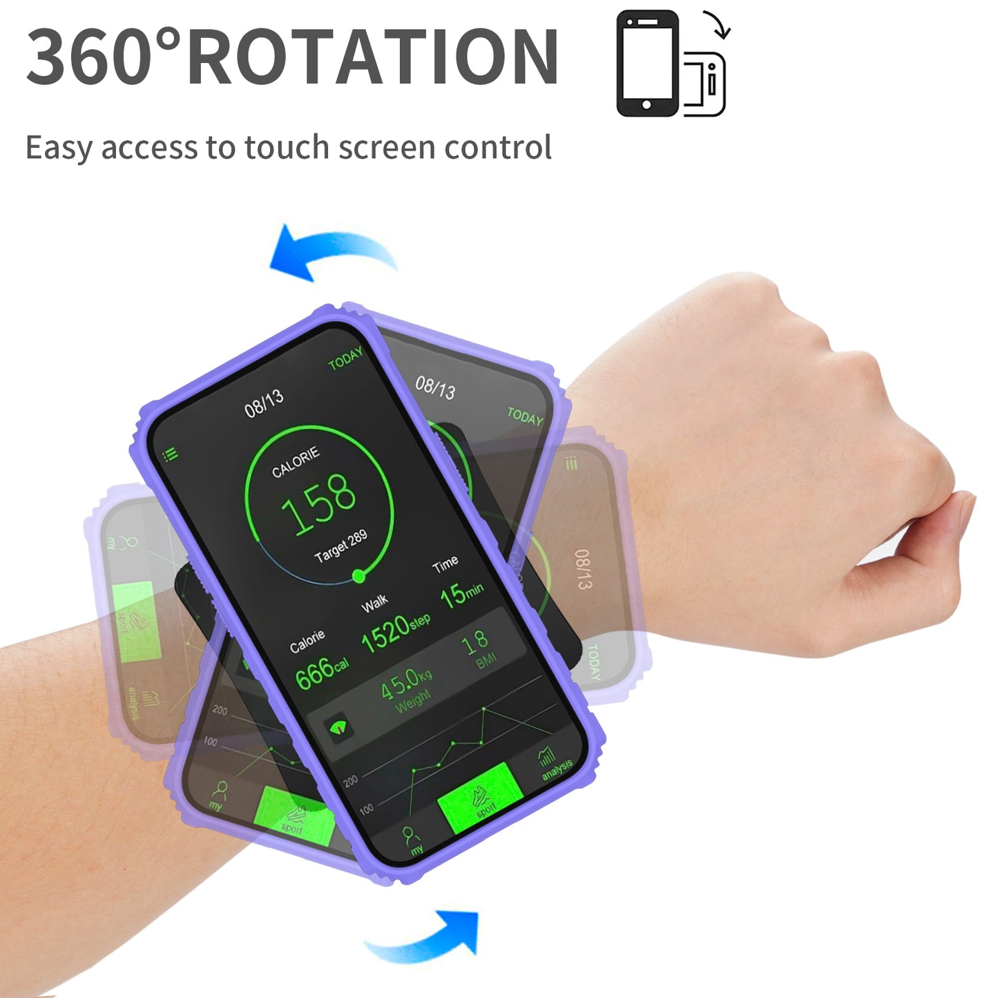 Kickstand Drop-resistant PC + TPU Phone Cover Case with Detachable Adjustable Wristband for Samsung Galaxy S20 FE 2022/S20 FE/S20 FE 5G/S20 Lite - Purple