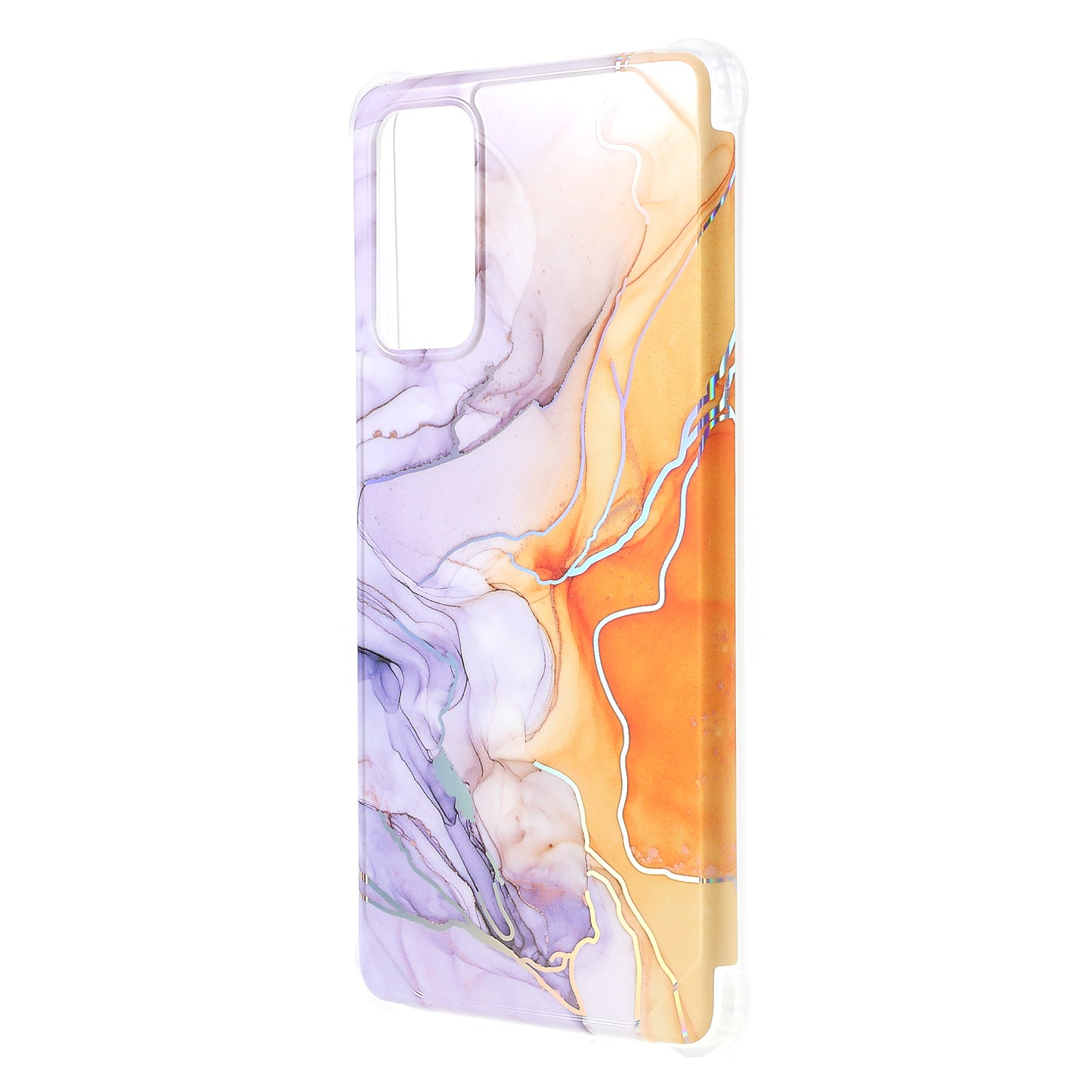 Laser Marble IMD TPU + PC Fall Protection Mobile Phone Case Cover for Samsung Galaxy S20 FE 2022/S20 FE/S20 FE 5G/S20 Lite - CF4