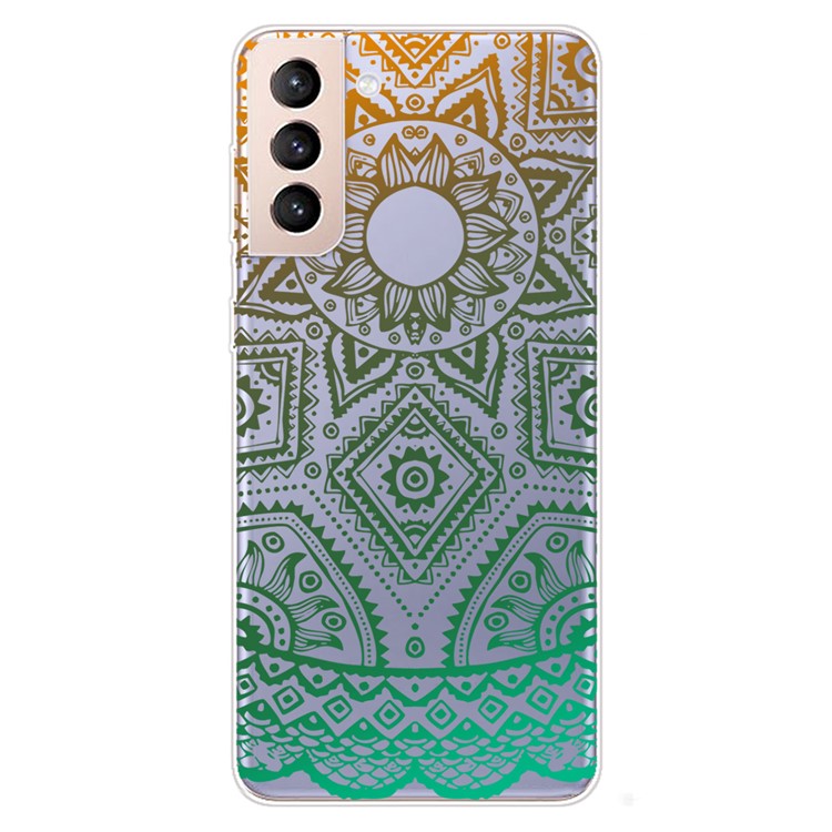 Lightweight Mandala Pattern Printing Soft TPU Phone Case Cover Back Protective Shell for Samsung Galaxy S22 5G - Style H