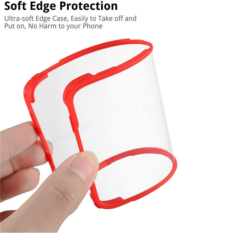PET Screen Protector + Acrylic + TPU Case Shockproof All-round Protection Phone Cover for Samsung Galaxy S22+ 5G - Red