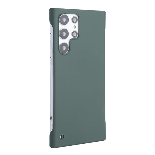 ENKAY HAT PRINCE Anti-scratch Rubberized Matte Frameless Hard PC Phone Case Shell for Samsung Galaxy S22 Ultra 5G - Blackish Green