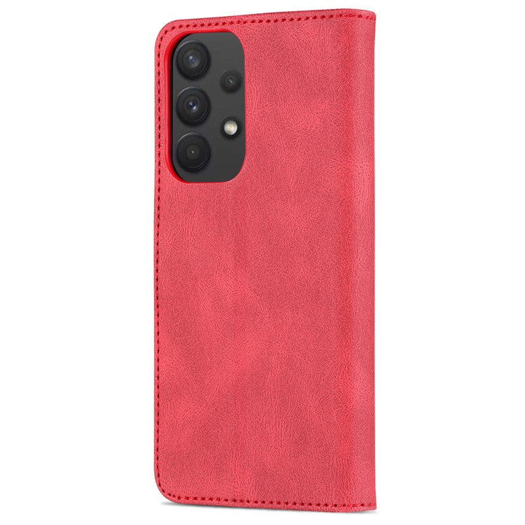 AZNS Case for Samsung Galaxy A53 5G, PU Leather Wallet Folding Stand Magnetic Scratch-proof Flip Cover - Red