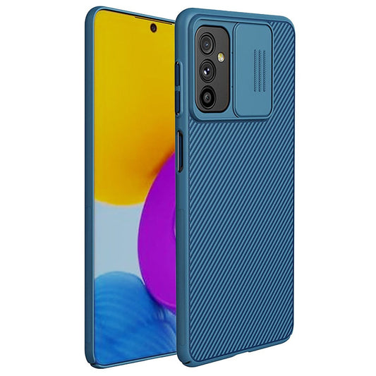 NILLKIN for Samsung Galaxy M52 5G CamShield Slide Camera Cover Accurate Cutouts PC Hard Drop-proof Cell Phone Cover Case - Blue