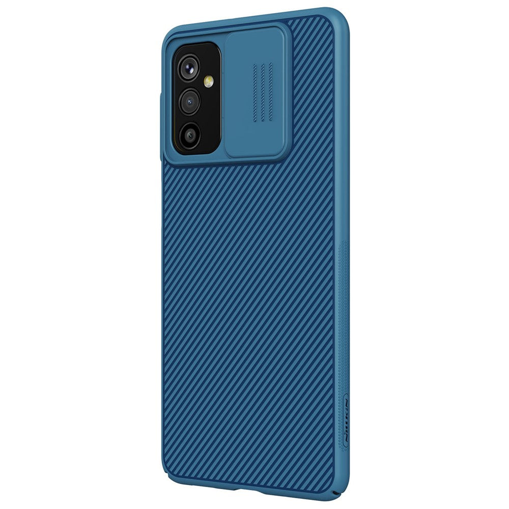 NILLKIN for Samsung Galaxy M52 5G CamShield Slide Camera Cover Accurate Cutouts PC Hard Drop-proof Cell Phone Cover Case - Blue