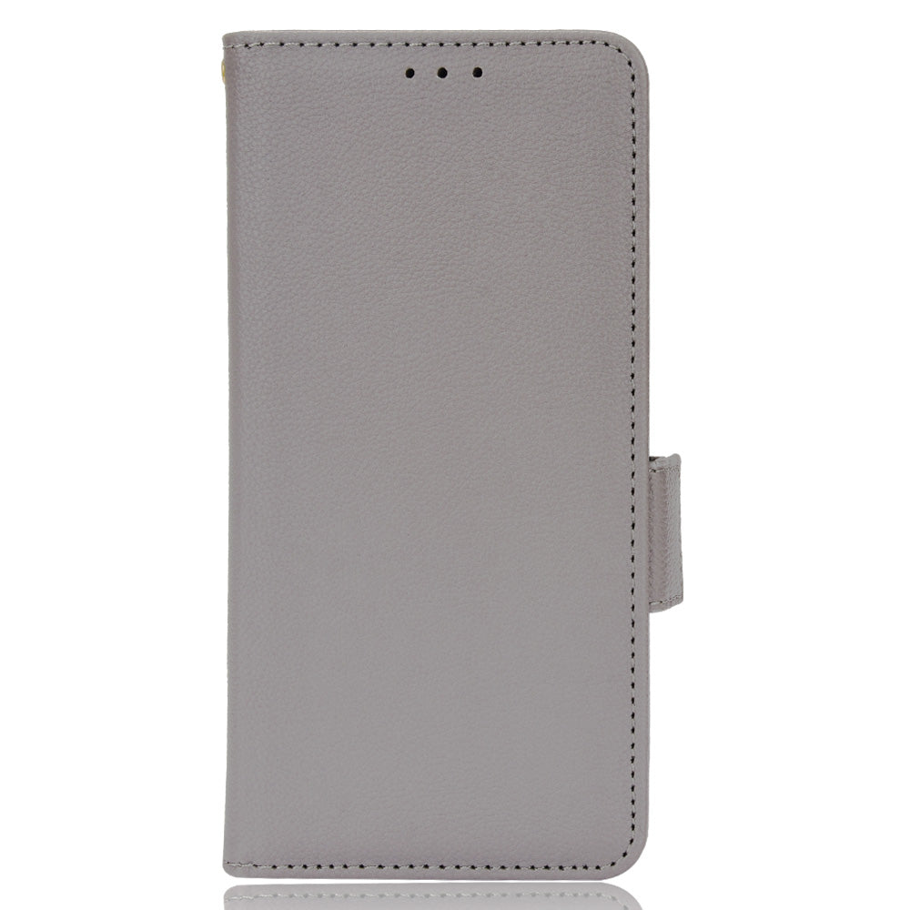 For Samsung Galaxy S20 Plus 4G/5G Litchi Texture Wallet Stand Phone Case Magnetic Clasp Anti-fall Protection Leather Cover - Grey