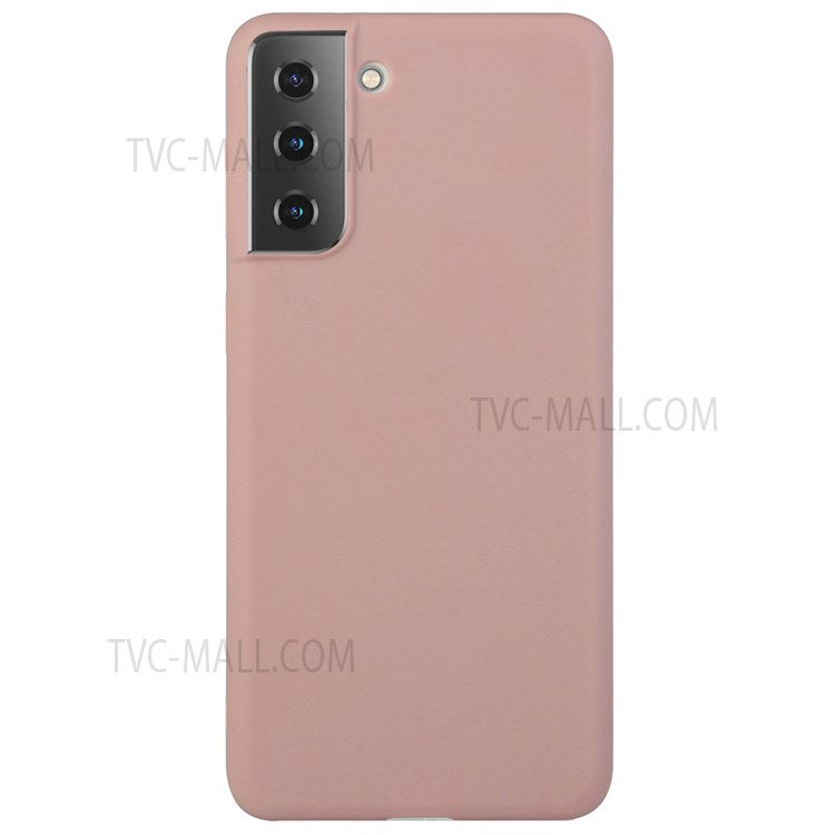 For Samsung Galaxy S22 5G Soft TPU Ultra-Thin Phone Back Cover Light Protective Matte Finish Coating Case - Deep Pink