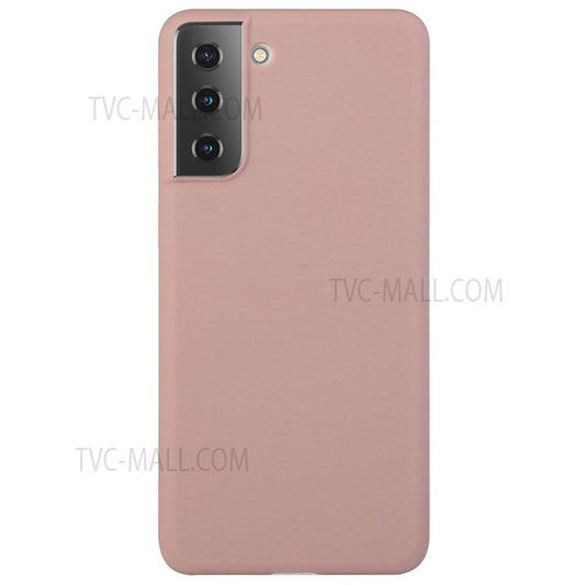For Samsung Galaxy S22 5G Soft TPU Ultra-Thin Phone Back Cover Light Protective Matte Finish Coating Case - Deep Pink