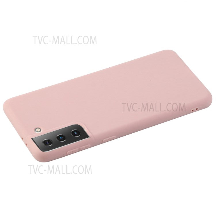 For Samsung Galaxy S22 5G Soft TPU Ultra-Thin Phone Back Cover Light Protective Matte Finish Coating Case - Deep Pink