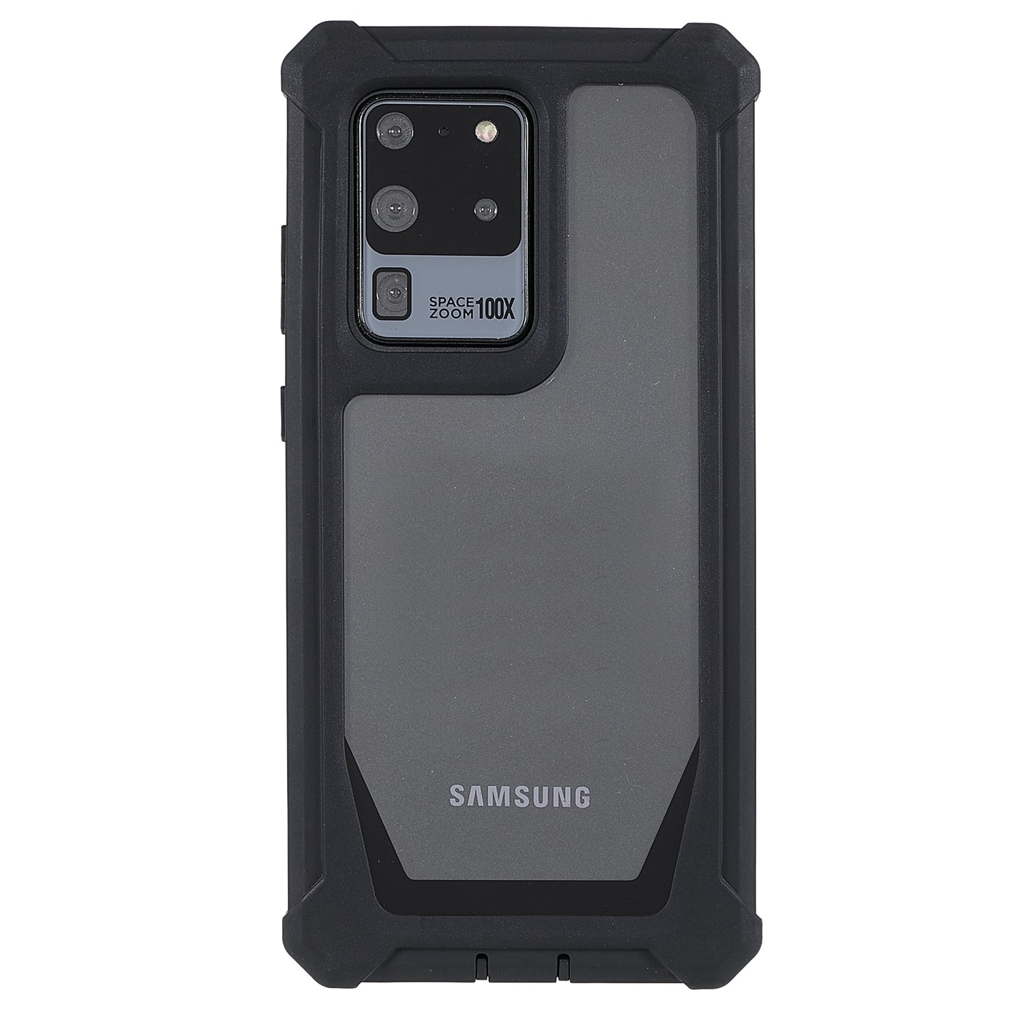 For Samsung Galaxy S20 Ultra Precise Cutout Anti-drop Soft TPU Frame + Durable Acrylic Back Detachable 2-in-1 Phone Case - Black