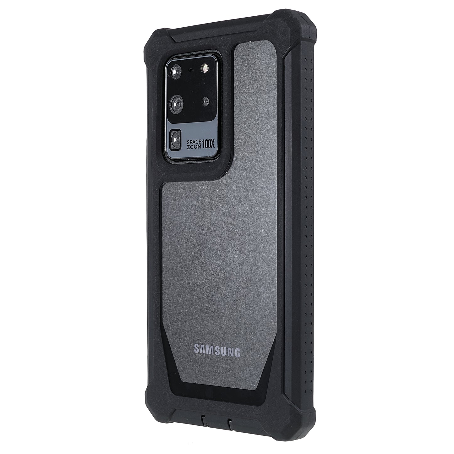 For Samsung Galaxy S20 Ultra Precise Cutout Anti-drop Soft TPU Frame + Durable Acrylic Back Detachable 2-in-1 Phone Case - Black