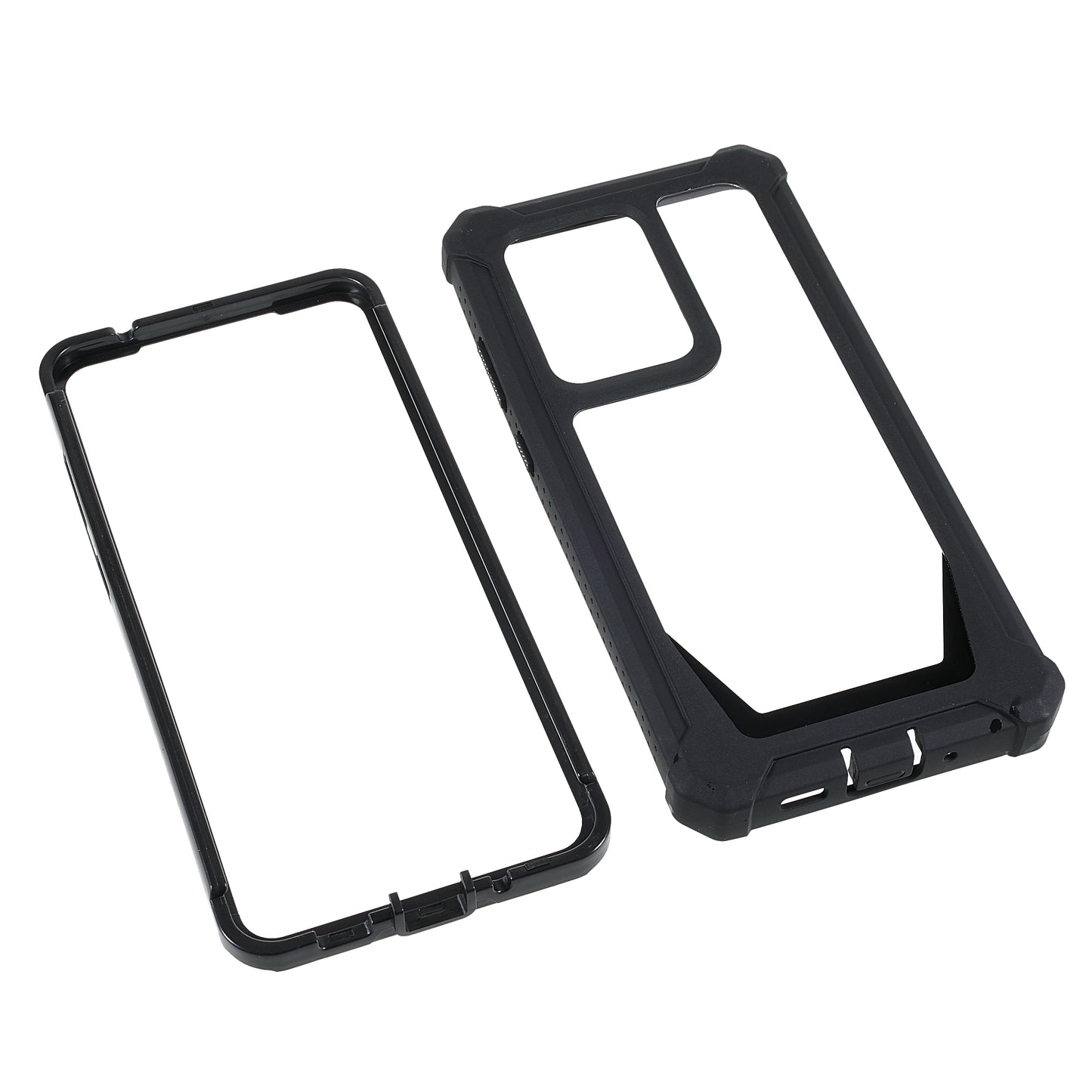 For Samsung Galaxy S20 Ultra Precise Cutout Anti-drop Soft TPU Frame + Durable Acrylic Back Detachable 2-in-1 Phone Case - Black