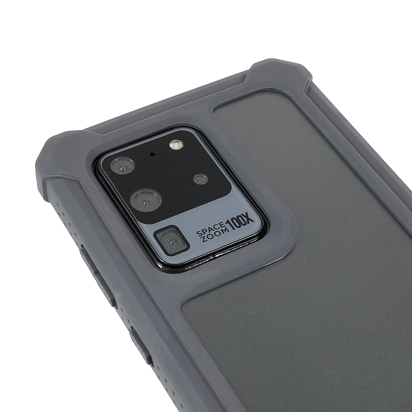 For Samsung Galaxy S20 Ultra Precise Cutout Anti-drop Soft TPU Frame + Durable Acrylic Back Detachable 2-in-1 Phone Case - Dark Grey/Grass Green