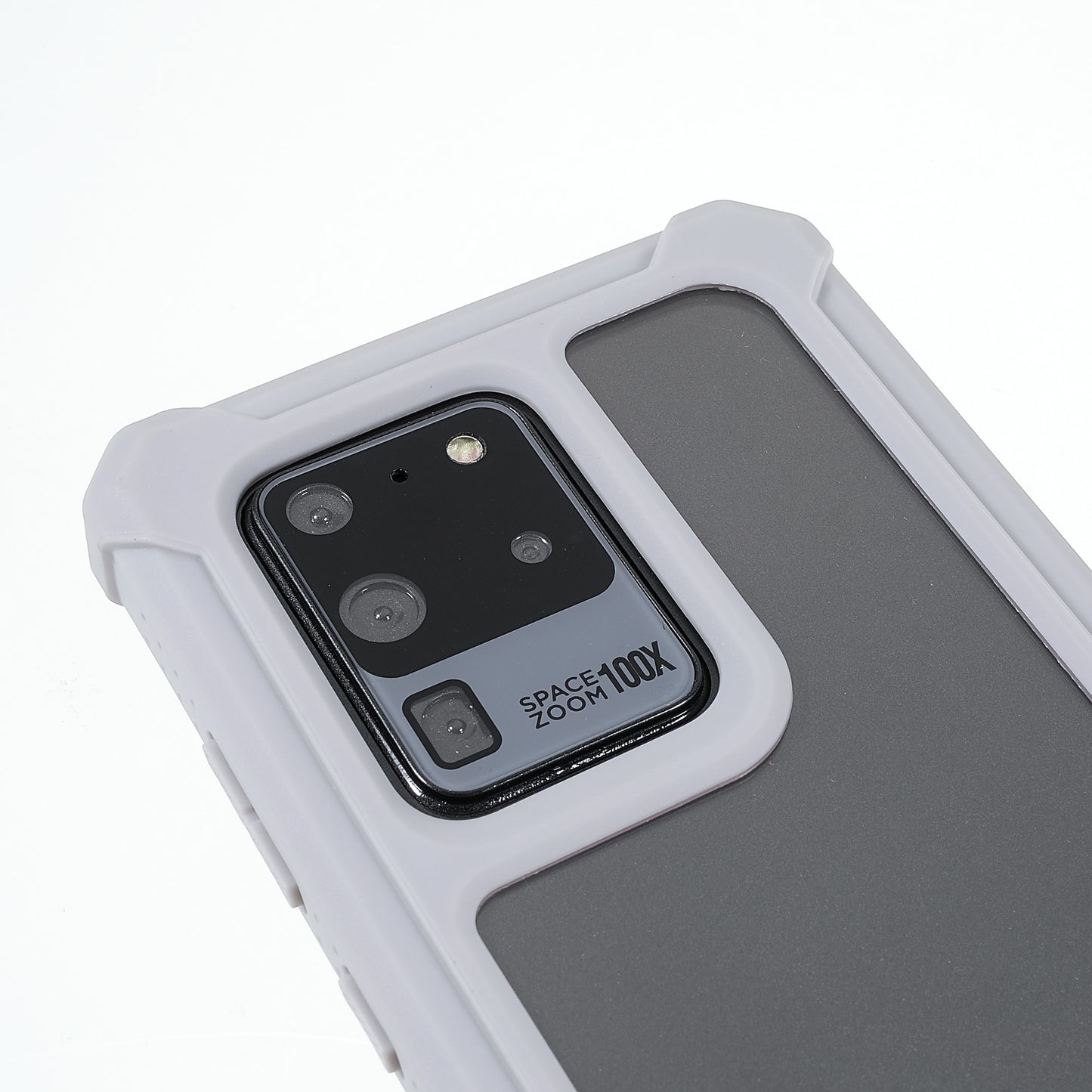 For Samsung Galaxy S20 Ultra Precise Cutout Anti-drop Soft TPU Frame + Durable Acrylic Back Detachable 2-in-1 Phone Case - Grey/Rose