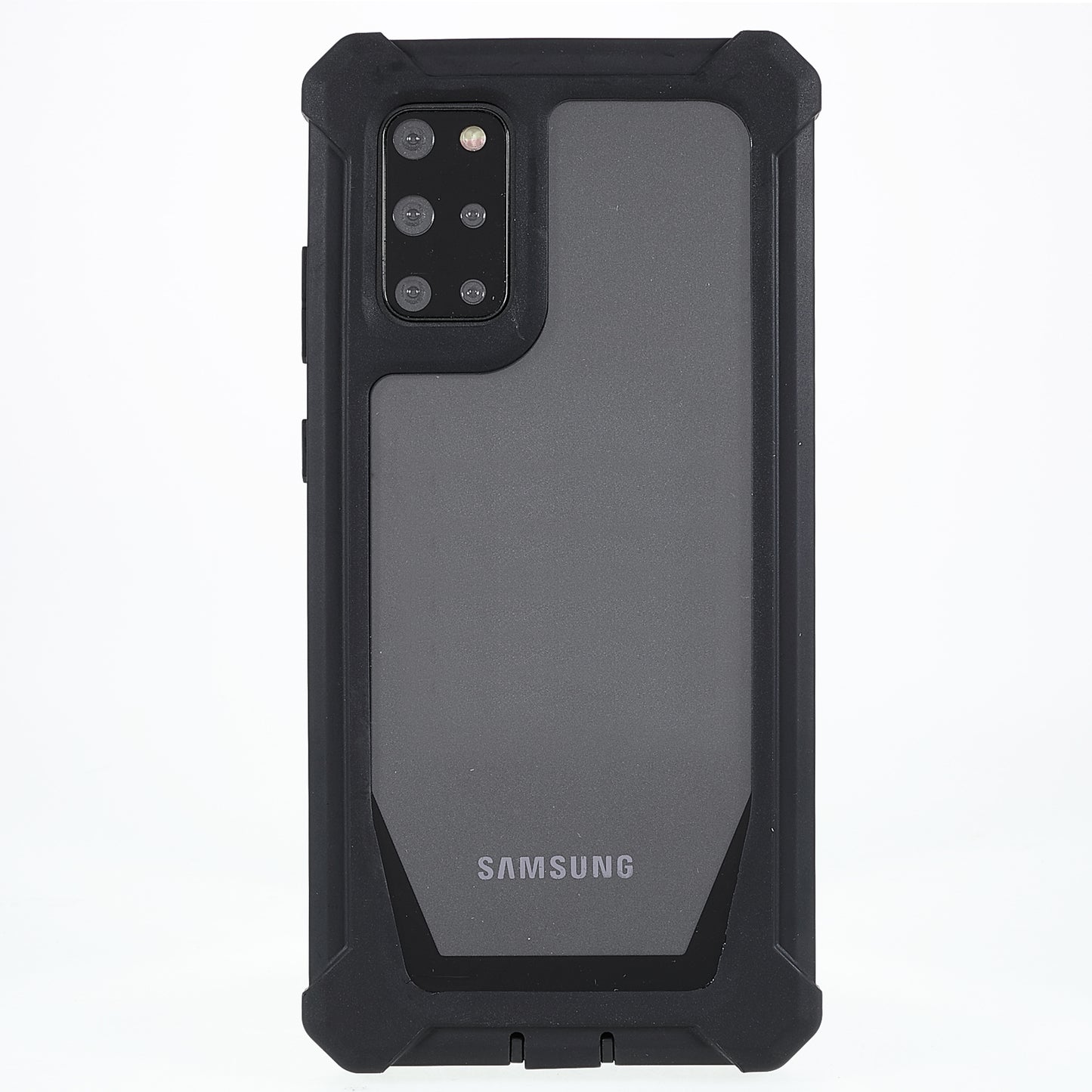 For Samsung Galaxy S20 Plus 4G/5G Shockproof Anti-fall Precise Cutout Soft TPU Frame + Acrylic Back Detachable 2-in-1 Cell Phone Case - Black