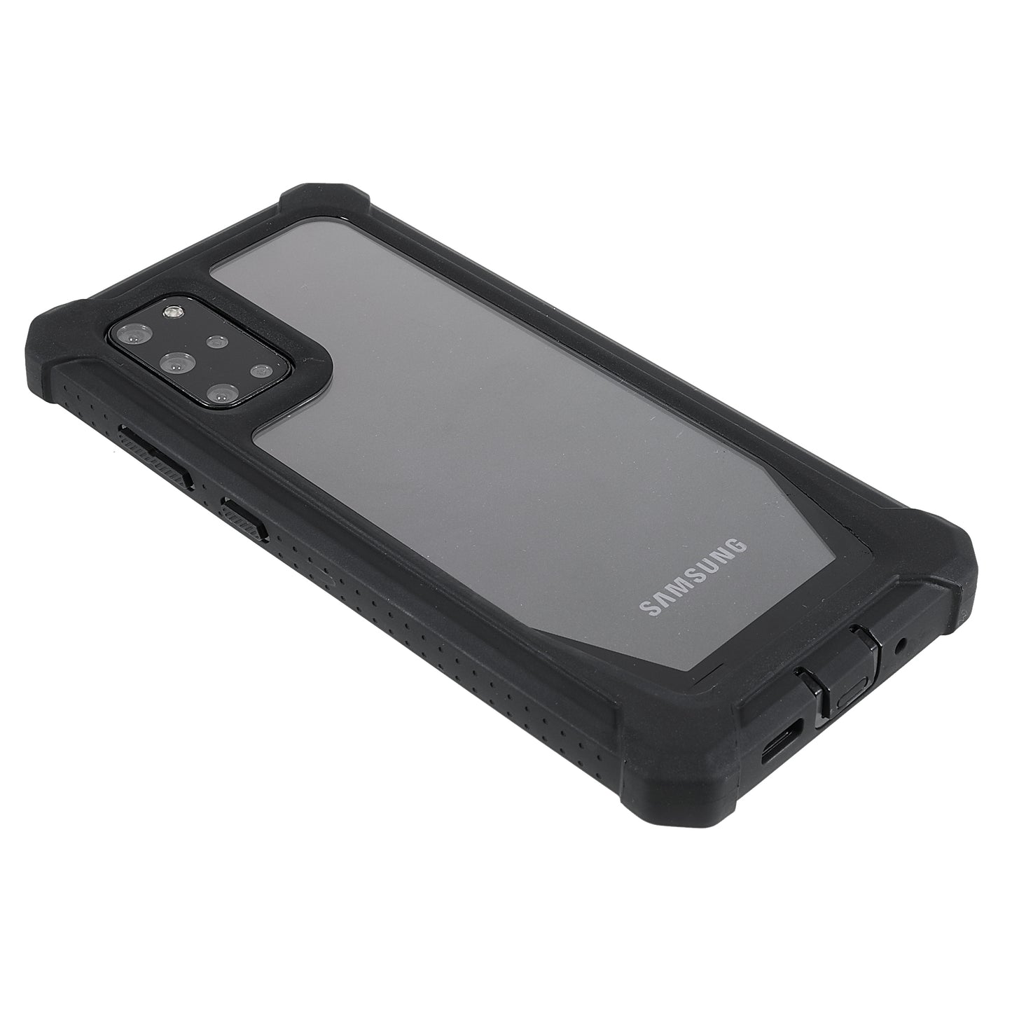 For Samsung Galaxy S20 Plus 4G/5G Shockproof Anti-fall Precise Cutout Soft TPU Frame + Acrylic Back Detachable 2-in-1 Cell Phone Case - Black