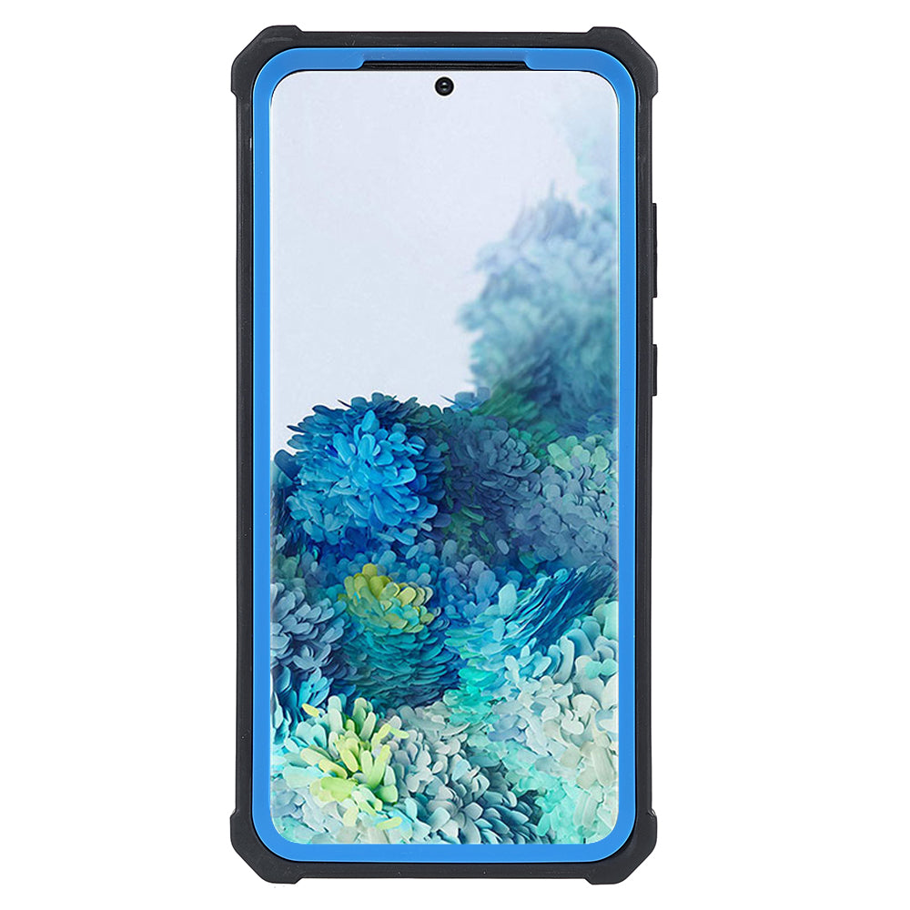 For Samsung Galaxy S20 Plus 4G/5G Shockproof Anti-fall Precise Cutout Soft TPU Frame + Acrylic Back Detachable 2-in-1 Cell Phone Case - Black/Blue