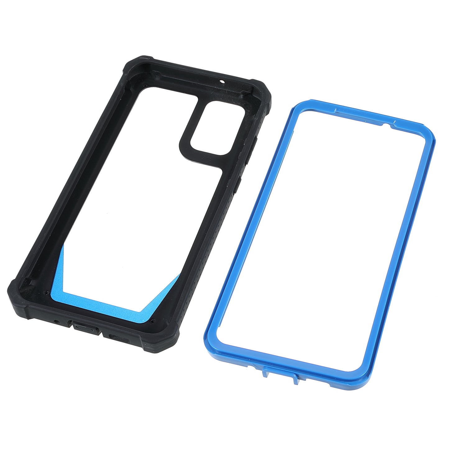 For Samsung Galaxy S20 Plus 4G/5G Shockproof Anti-fall Precise Cutout Soft TPU Frame + Acrylic Back Detachable 2-in-1 Cell Phone Case - Black/Blue