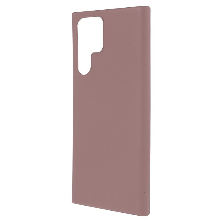 For Samsung Galaxy S22 S22 Ultra 5G Slim Fit Soft TPU Phone Back Cover Protective Matte Finish Coating Case - Brown