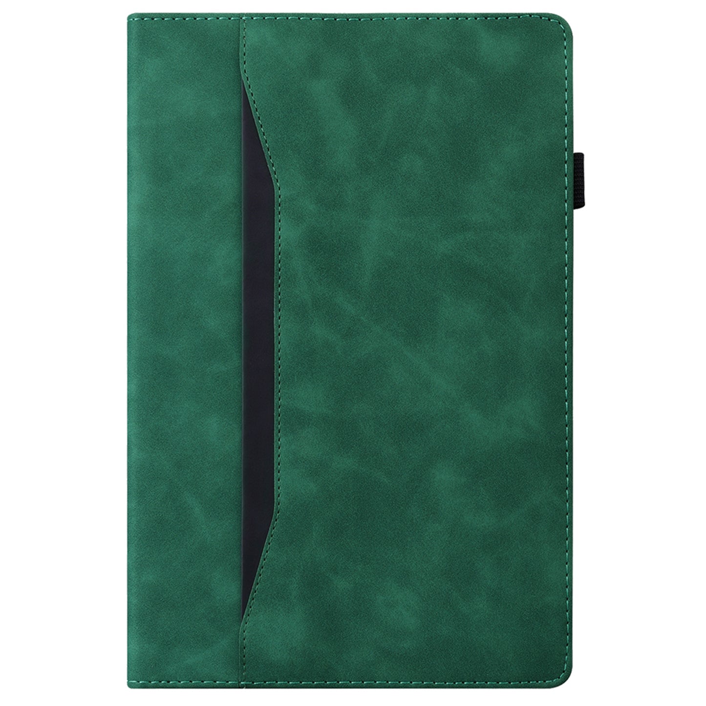 For Samsung Galaxy Tab S9 FE / S9 / S8 / S7 PU Leather Business Wallet Protective Case Stand Shockproof Cover with Pencil Holder - Green