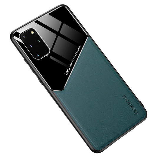 For Samsung Galaxy S20 Plus 4G/5G Shockproof Phone Case with Magnetic Metal Sheet Anti-Fall TPU Frame Phone Protective Cover - Green