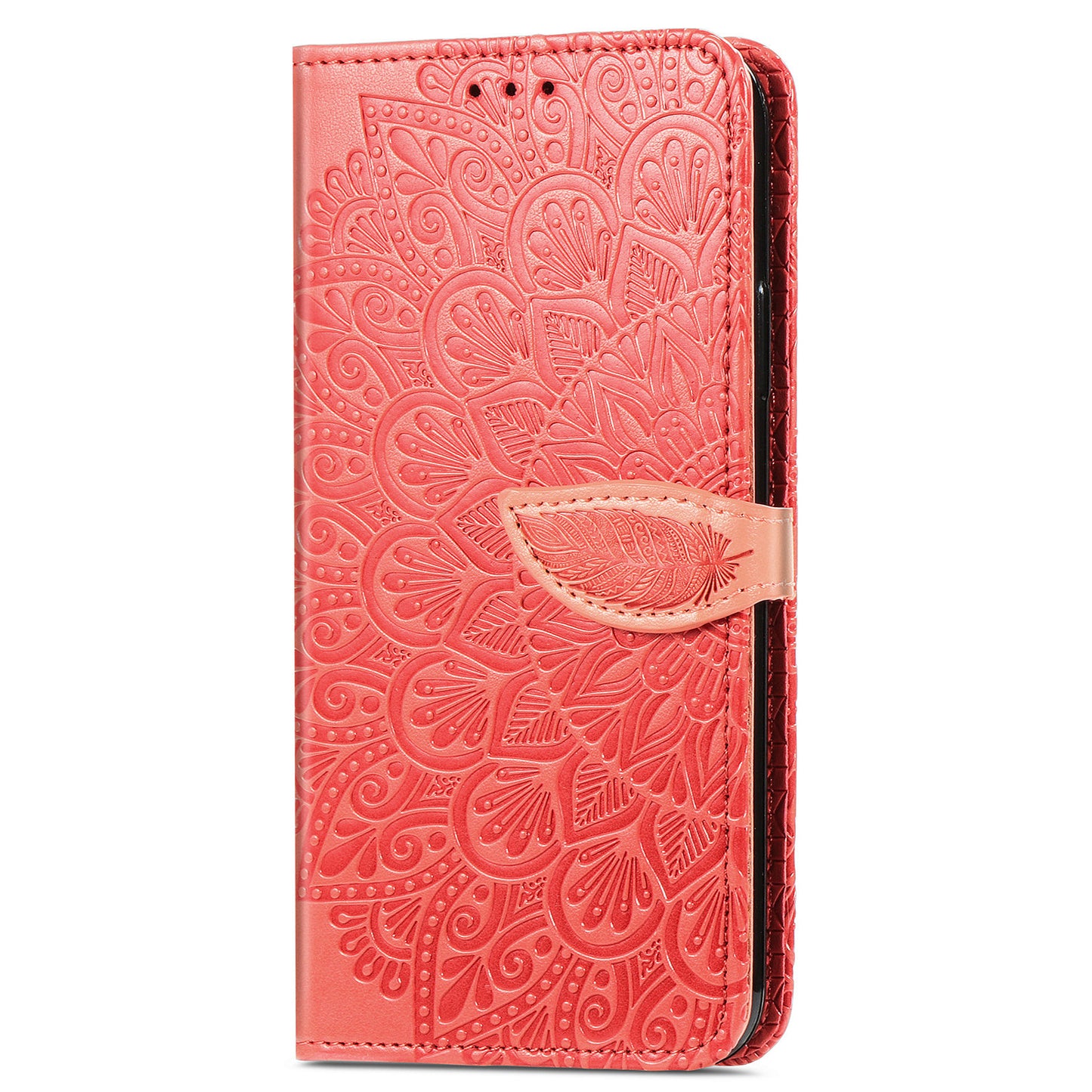 For Samsung Galaxy S20 Ultra Flip Phone Case Imprinted Dream Wings Pattern TPU+PU Leather Folio Stand Function Wallet Phone Cover with Strap - Red