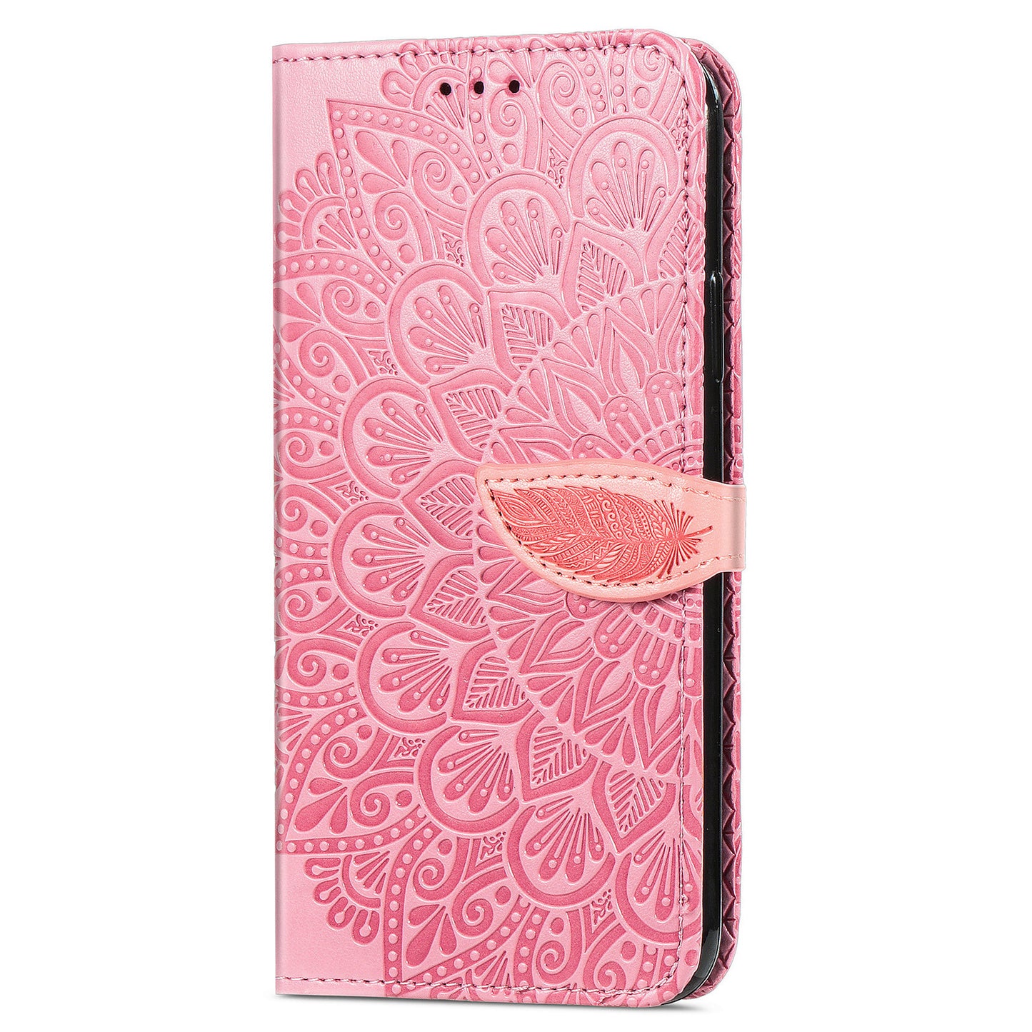 For Samsung Galaxy S20 Ultra Flip Phone Case Imprinted Dream Wings Pattern TPU+PU Leather Folio Stand Function Wallet Phone Cover with Strap - Pink