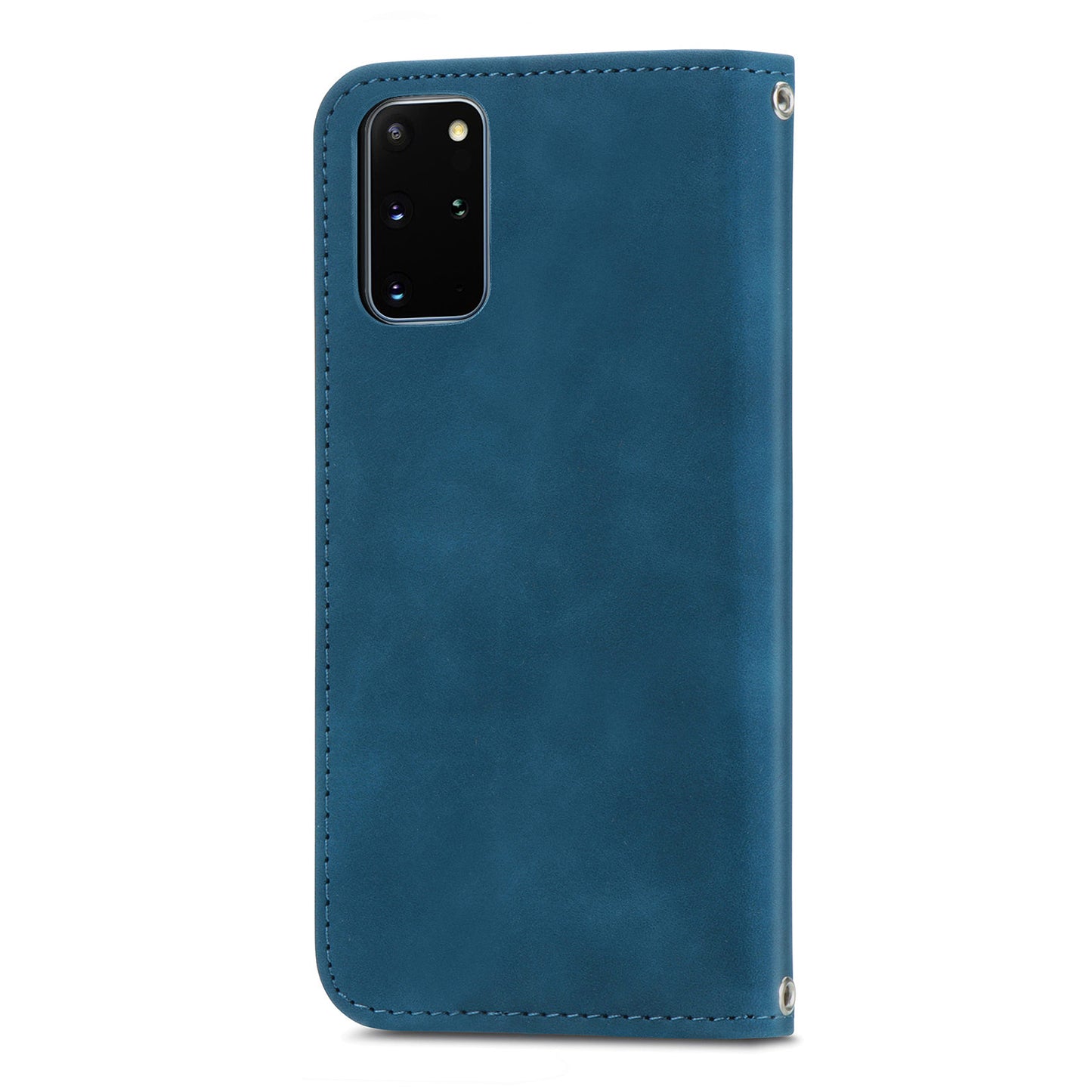 For Samsung Galaxy S20 Plus / S20 Plus 5G PU Leather + TPU Well-protected Retro Skin-touch Feeling Case Card Slots Stand Magnetic Absorption Shell - Blue