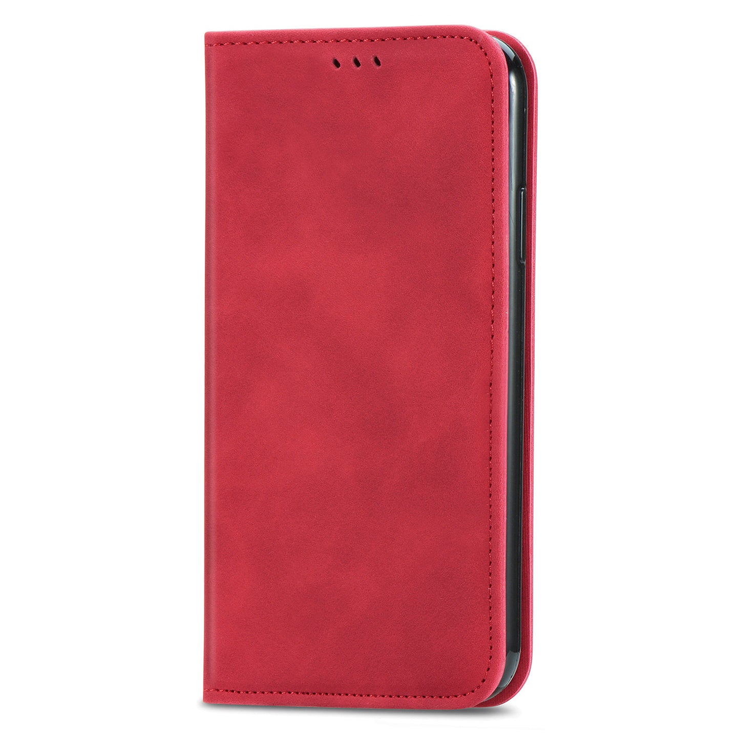 For Samsung Galaxy S20 Plus / S20 Plus 5G PU Leather + TPU Well-protected Retro Skin-touch Feeling Case Card Slots Stand Magnetic Absorption Shell - Red