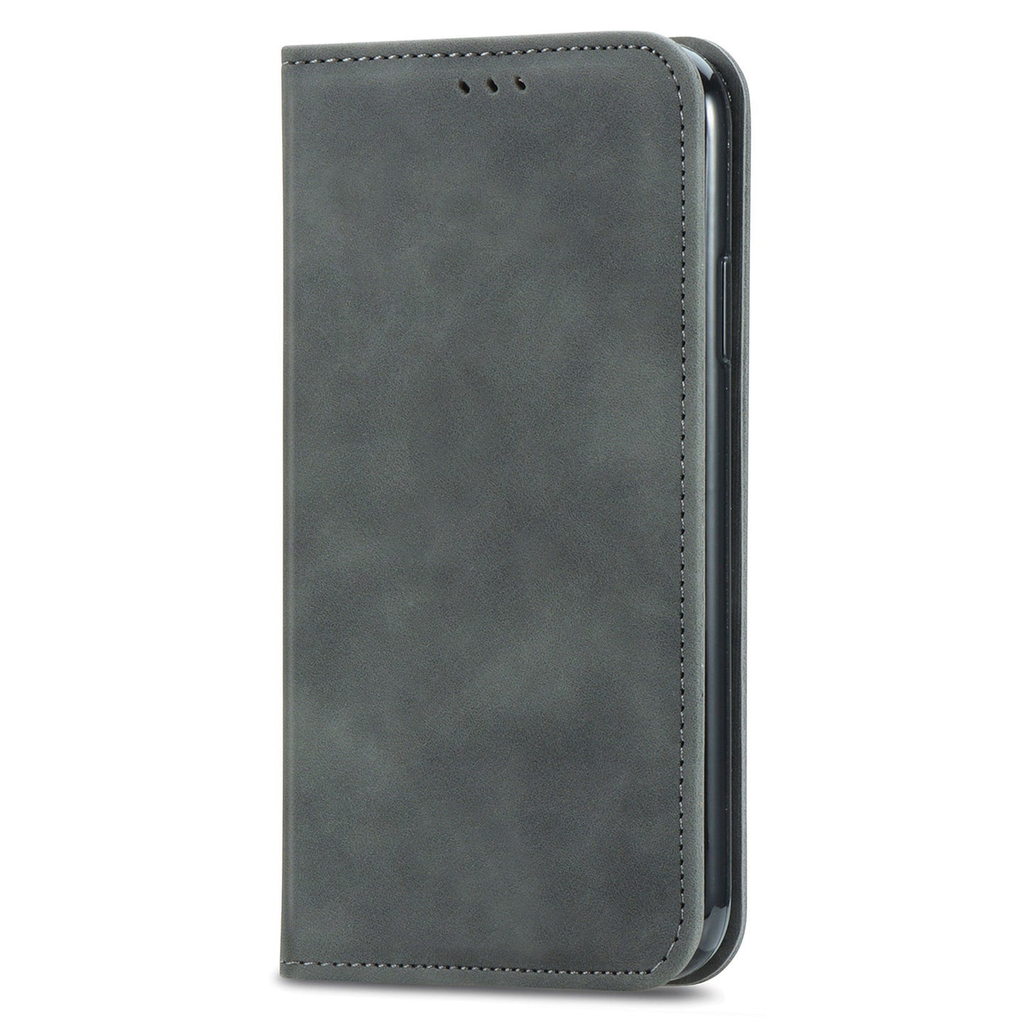 For Samsung Galaxy S20 Plus / S20 Plus 5G PU Leather + TPU Well-protected Retro Skin-touch Feeling Case Card Slots Stand Magnetic Absorption Shell - Grey