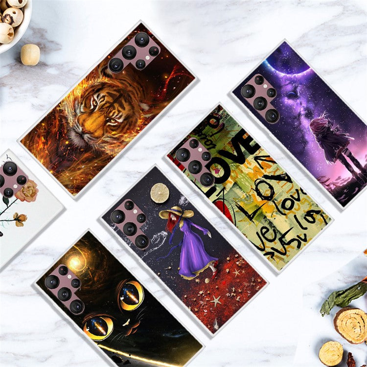 Protective Case for Samsung Galaxy S22 Ultra 5G Slim Phone Cover Pattern Printed Shockproof Soft TPU Phone Case - Fruits