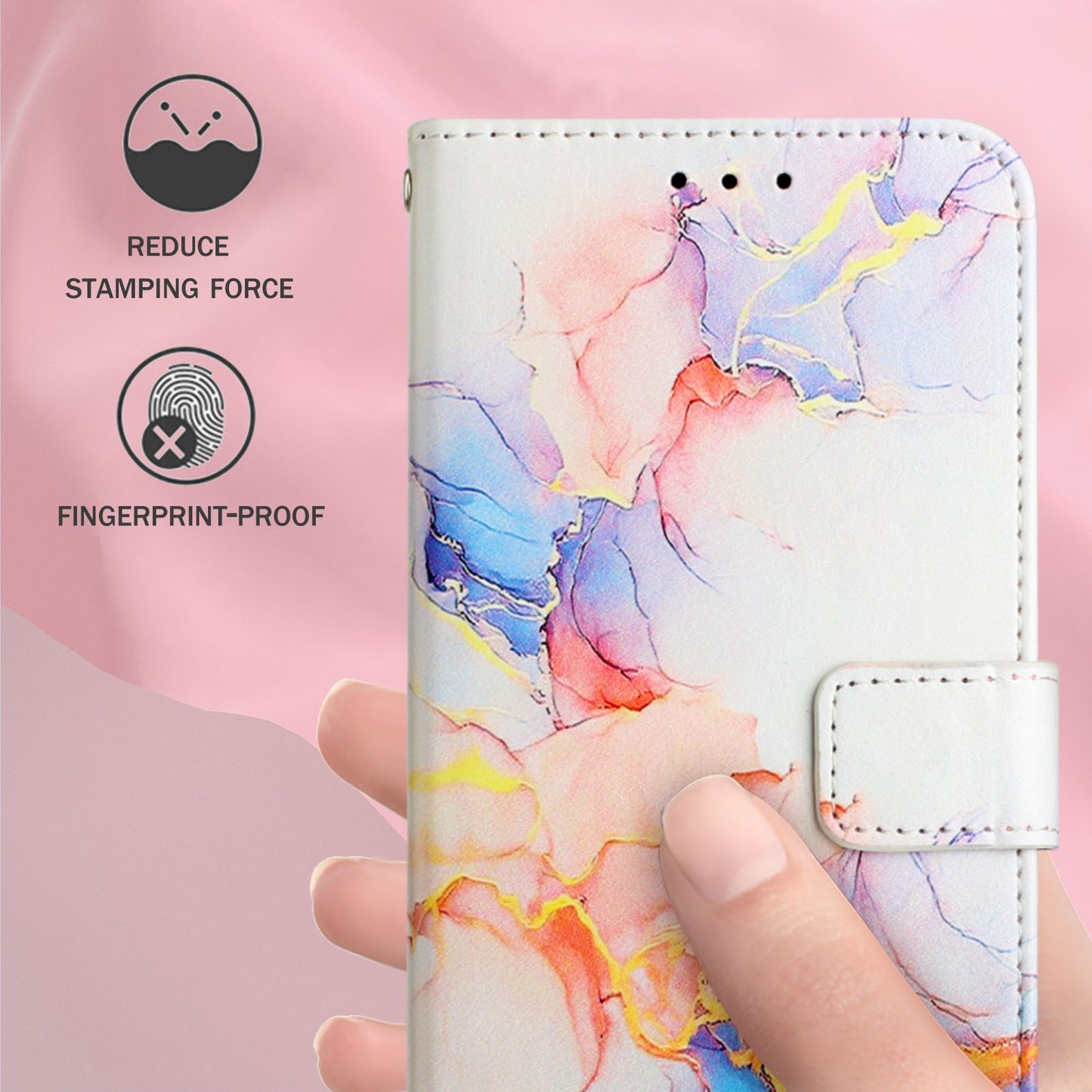 YB Pattern Printing Leather Series-5 for Samsung Galaxy S20 FE 2022/S20 FE 4G/S20 FE 5G/S20 Lite/S20 Fan Edition/S20 Fan Edition 5G Marble Pattern Leather Case Wallet Stand Phone Shell - Milky Way Marble White LS004