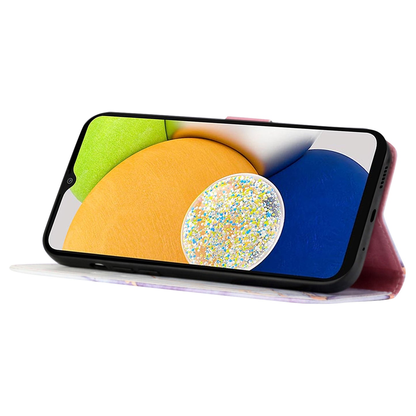 YB Pattern Printing Leather Series-5 for Samsung Galaxy S20 FE 2022/S20 FE 4G/S20 FE 5G/S20 Lite/S20 Fan Edition/S20 Fan Edition 5G Marble Pattern Leather Case Wallet Stand Phone Shell - White Purple LS006
