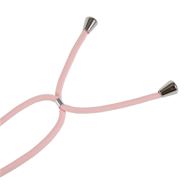 For Samsung Galaxy A13 5G / A04s 4G (164.7 x 76.7 x 9.1 mm) Flexible TPU Shell Matte Finish Slim Profile Phone Protector with Adjustable Lanyard - Pink