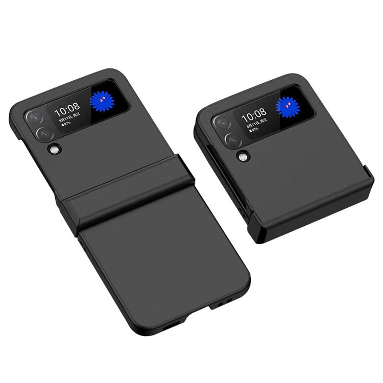 For Samsung Galaxy Z Flip3 5G Hinge Design Hard PC Phone Case Anti-drop Folding Protective Cover - Black