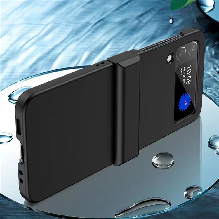 For Samsung Galaxy Z Flip3 5G Hinge Design Hard PC Phone Case Anti-drop Folding Protective Cover - Black
