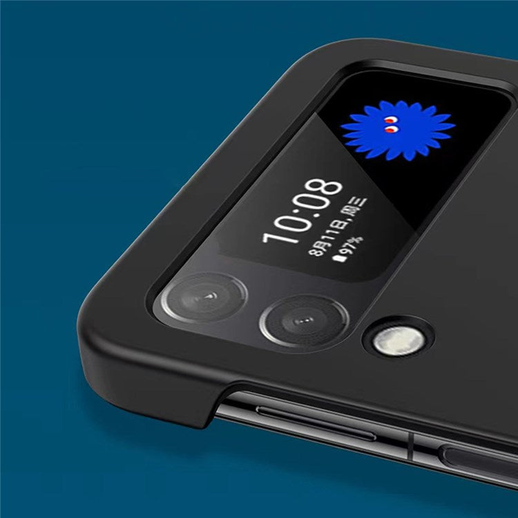 For Samsung Galaxy Z Flip3 5G Hinge Design Hard PC Phone Case Anti-drop Folding Protective Cover - Black