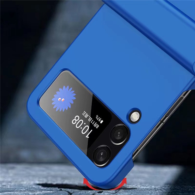For Samsung Galaxy Z Flip3 5G Hinge Design Hard PC Phone Case Anti-drop Folding Protective Cover - Black