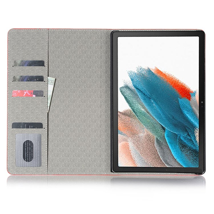 For Samsung Galaxy Tab A8 10.5 (2021) / (2022) Crocodile Texture Leather Tablet Case Stand Wallet Cover with Auto Wake / Sleep - Blue