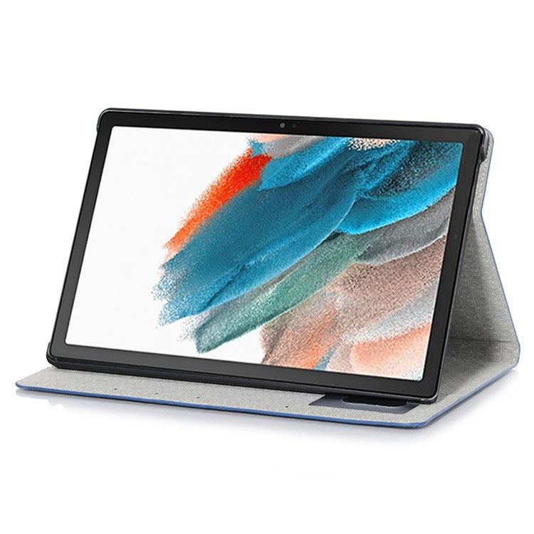 For Samsung Galaxy Tab A8 10.5 (2021) / (2022) Crocodile Texture Leather Tablet Case Stand Wallet Cover with Auto Wake / Sleep - Blue