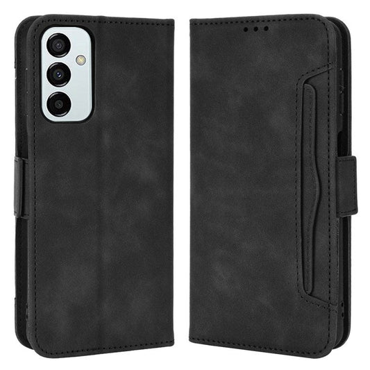 For Samsung Galaxy M23 5G/F23 5G Wallet Case Card Slots Holder Premium PU Leather Stand Shockproof Flip Protective Cover - Black