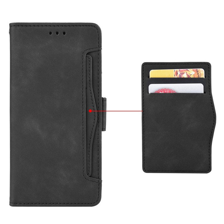 For Samsung Galaxy M23 5G/F23 5G Wallet Case Card Slots Holder Premium PU Leather Stand Shockproof Flip Protective Cover - Black